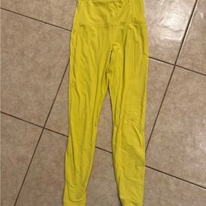 Lululemon Athletica Wunder Under Yellow Leggings